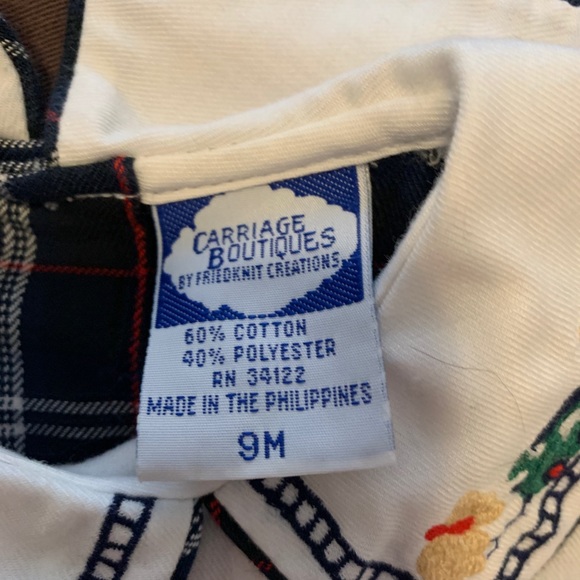 Boys blue and red plaid jumpsuit - Picture 3 of 3